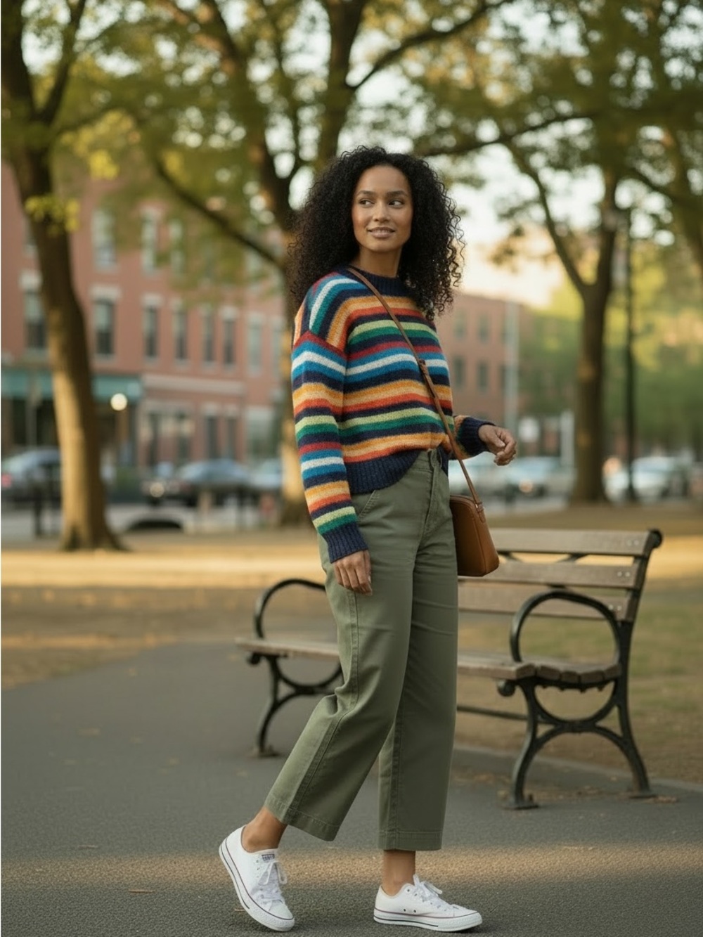 Frame Denim Olive Green Cropped Utility Pants